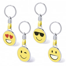 LLAVERO METÁLICO EMOJI PACK 4UNI